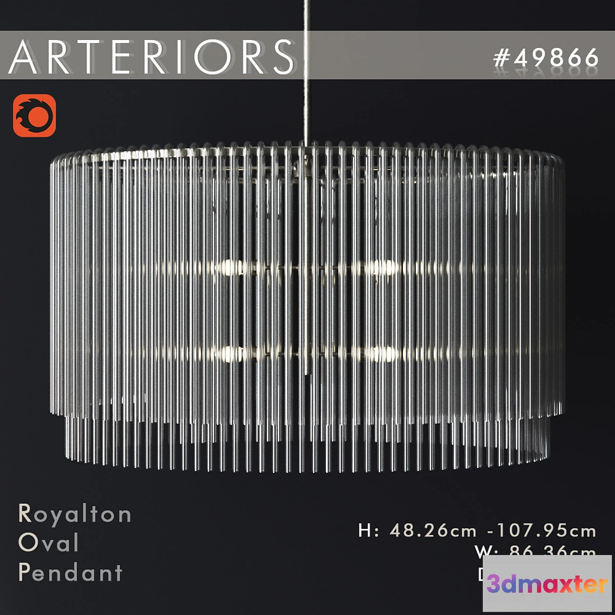 674687 - Arteriors Royalton Oval Pendant