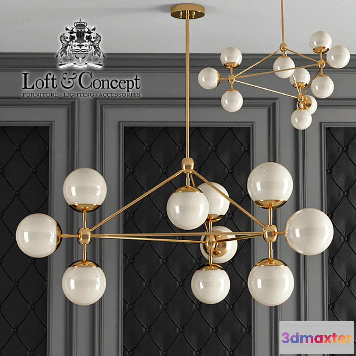 674701 - Chandelier Modo Chandelier White Glass