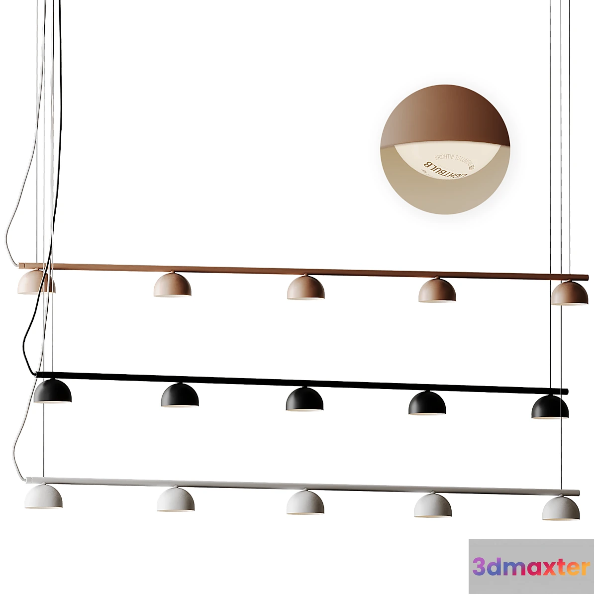 683288 - Blush Rail 5 Ceiling Lamp from Northern