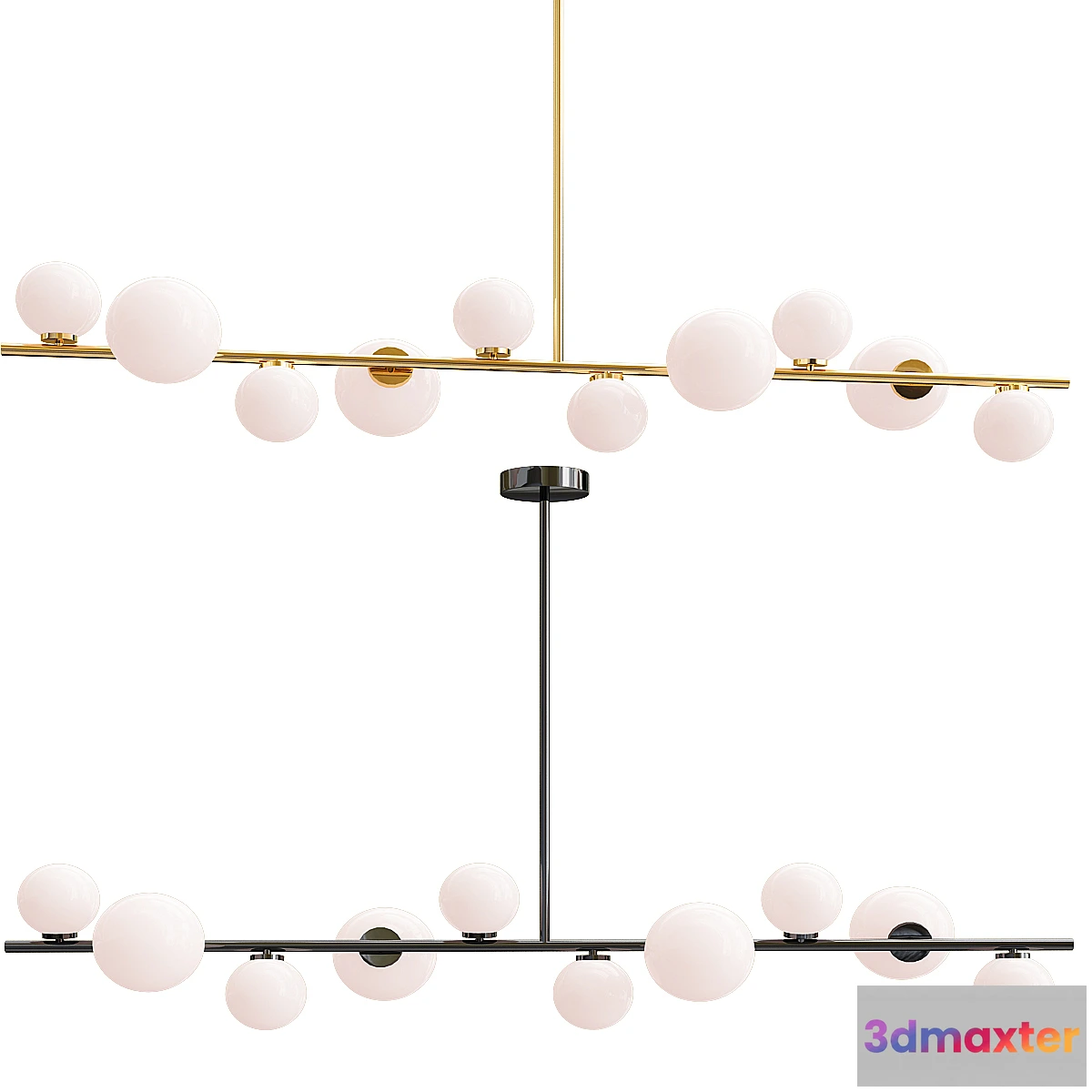 683348 - Modern Chandelier Led Gold Black Bar