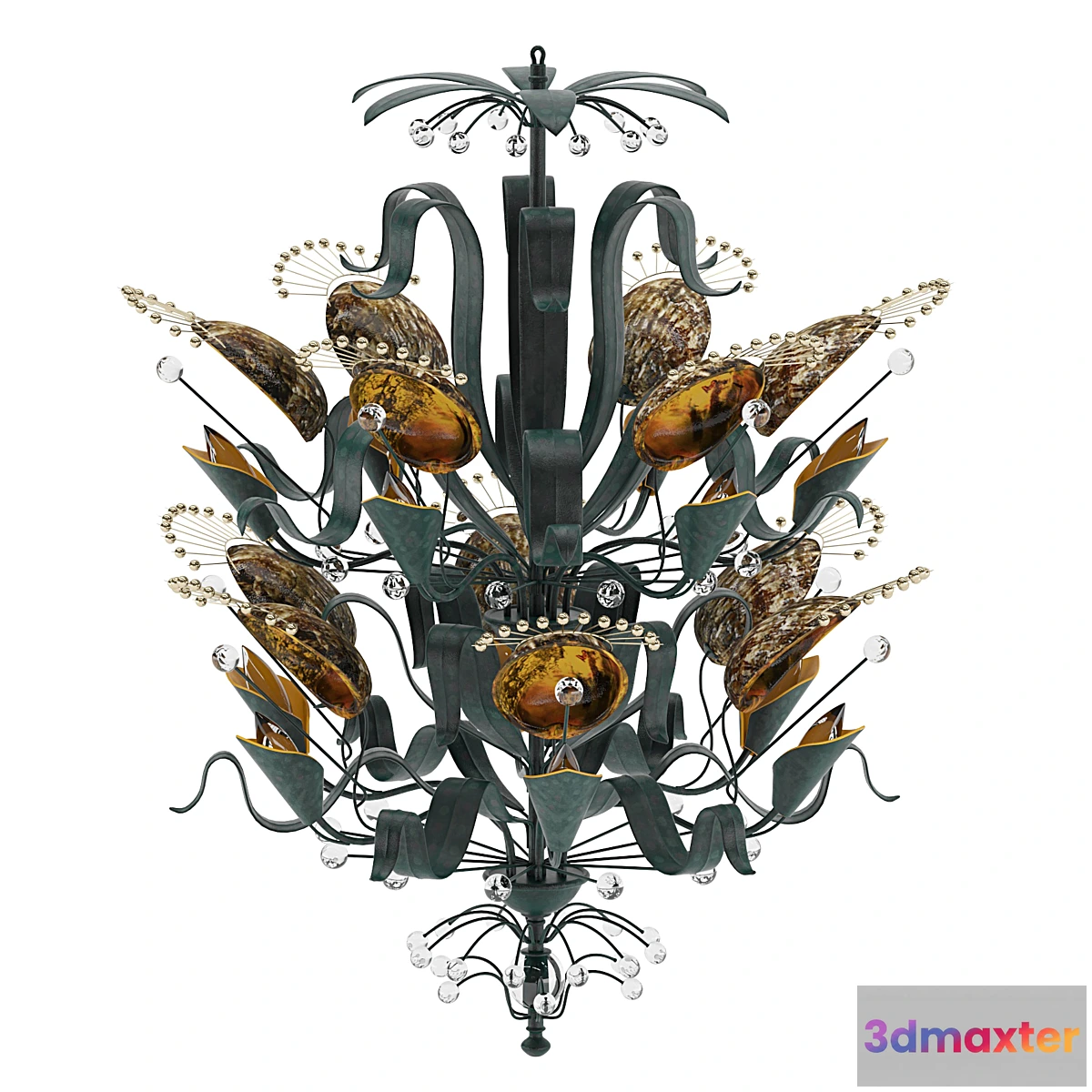 683910 - BAKER Chandelier Abalone
