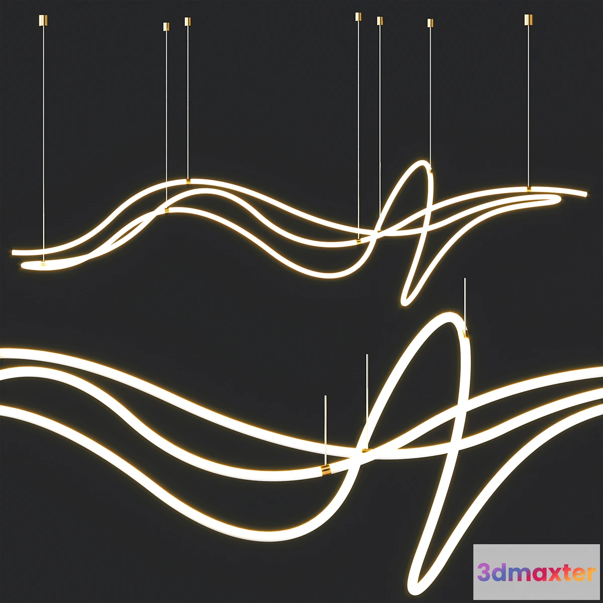 683994 - Geometric LED Line Chandelier - No.2