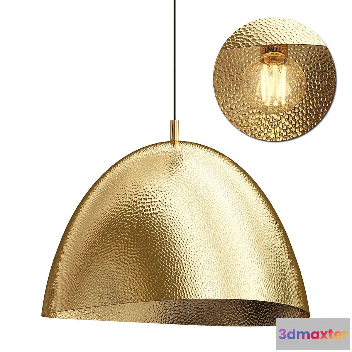 684170 - Hammered metal pendant