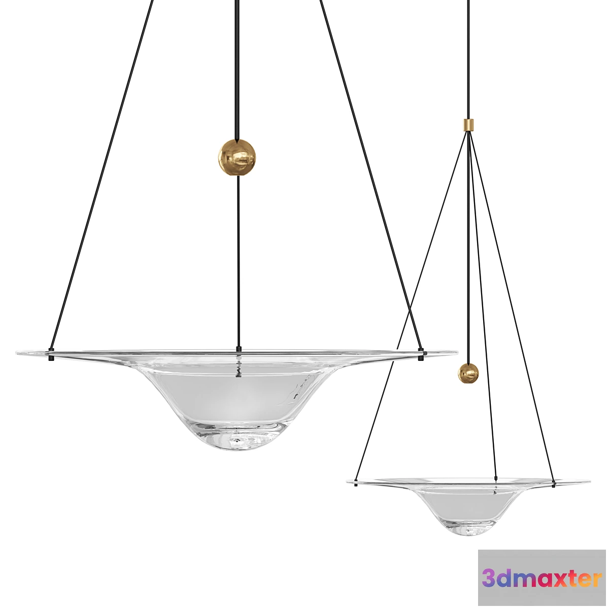708092 - CLEPSYDRA Glass chandelier