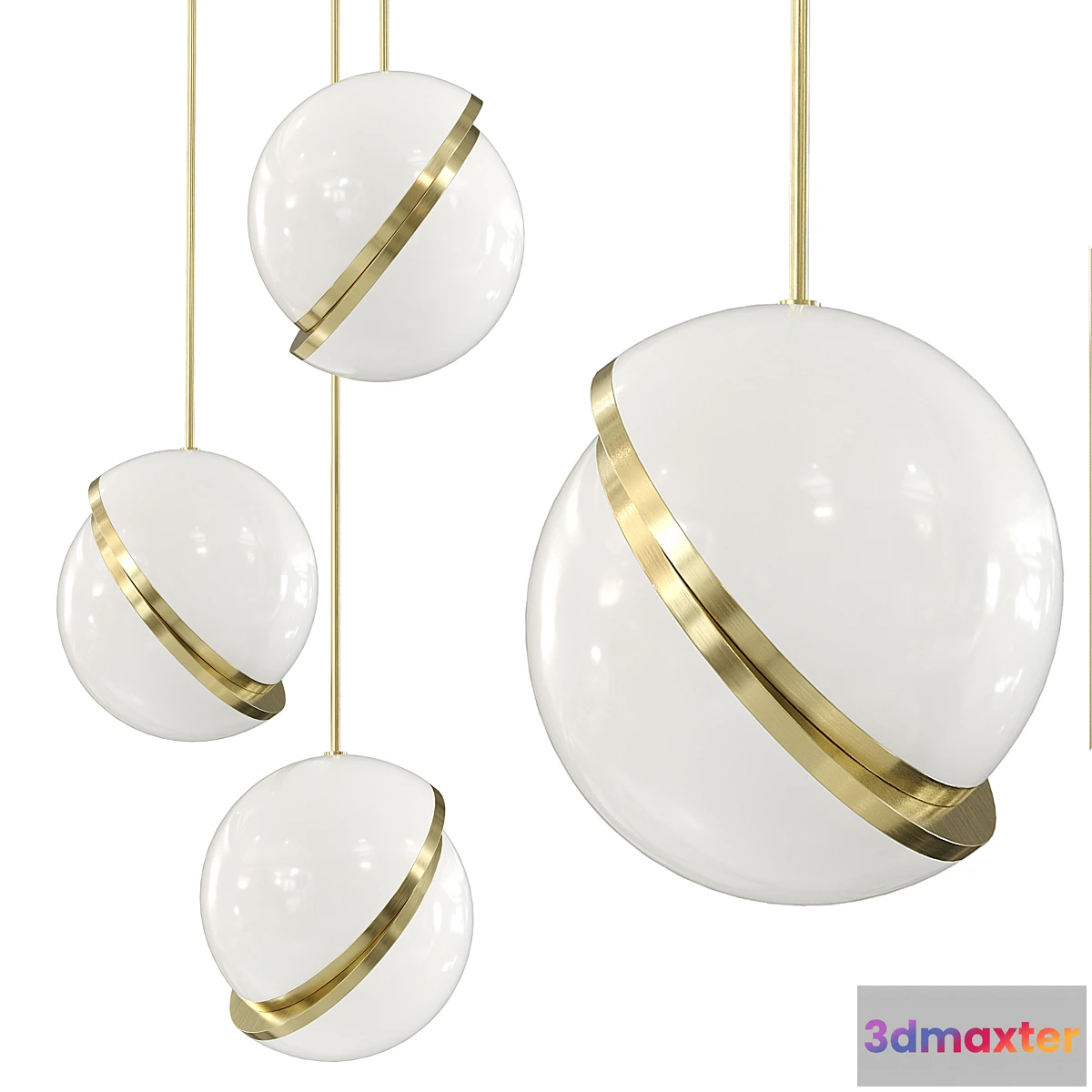 708376 - Mini Crescent 3 Piece Chandelier Suspension