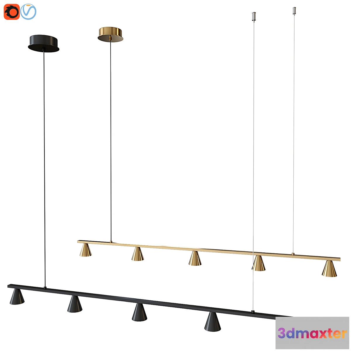 708482 - Pendant lamp Aromas LYB 5-Light LED