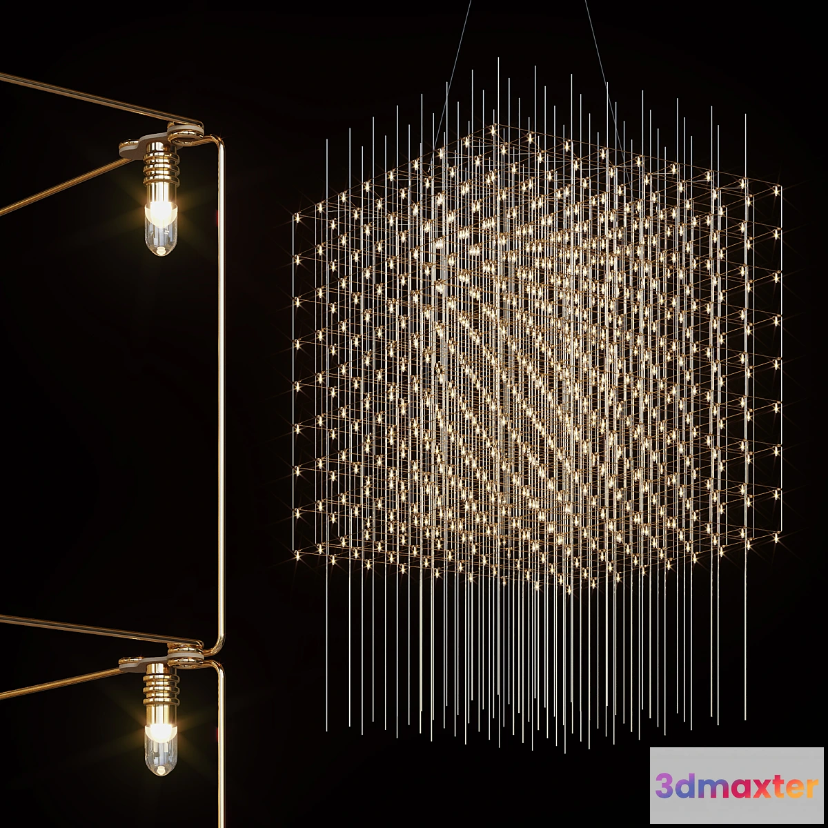 708708 - Pendant LED chandelier ODDRUN by Lampatron