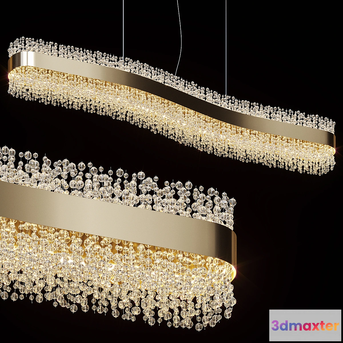 708736 - Suspended chandelier LUSINE by Lampatron 150cm
