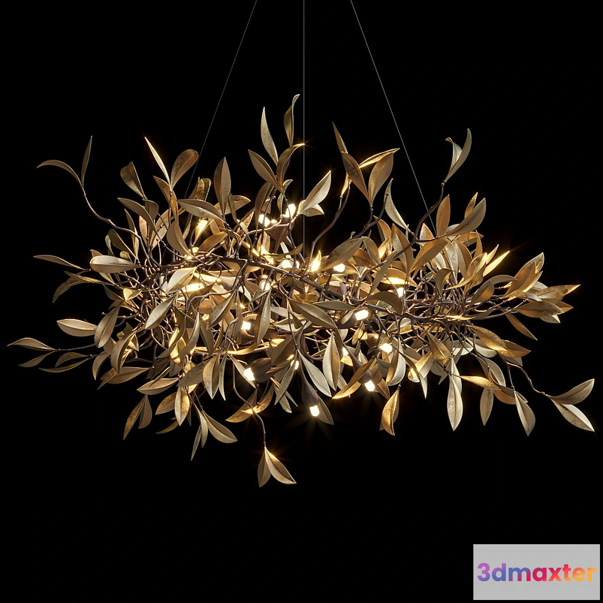 709124 - Hanging chandelier Vargov Design - Olive - No.2