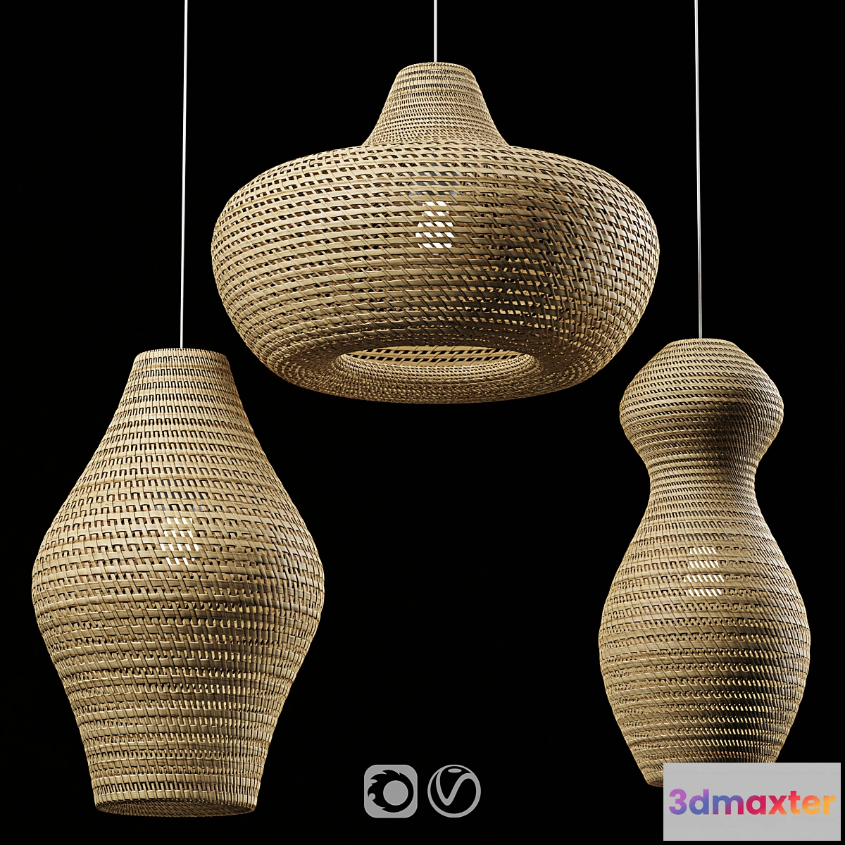 709156 - Rattan Pendant Light 02