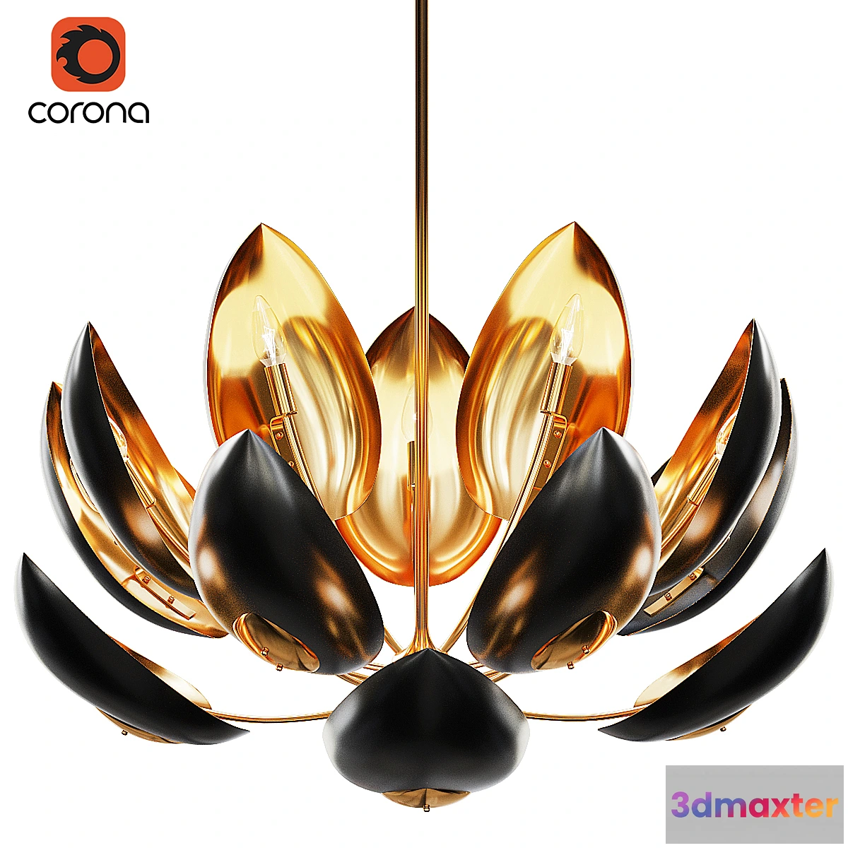 709372 - Lotus 16 Light Chandelier