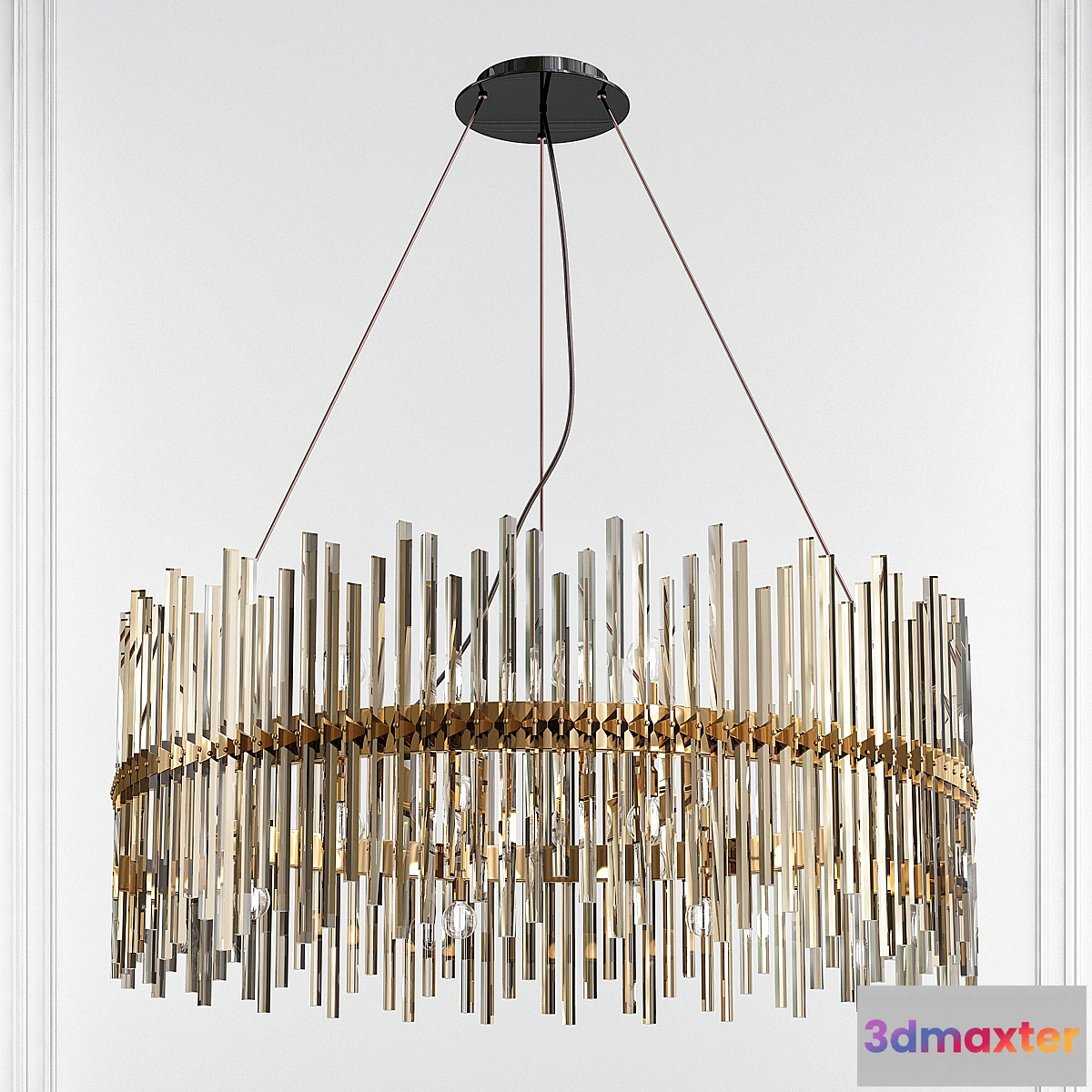 721918 - Il Paralume Marina RING TRIEDRO VENETIAN GLASS CHANDELIER