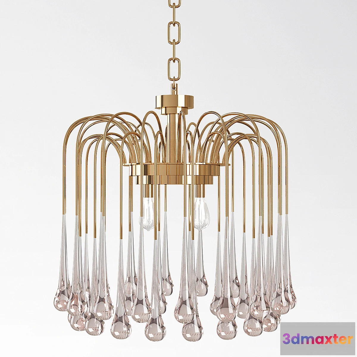 722690 - Beveled Murano Glass Teardrop Chandelier - No.2