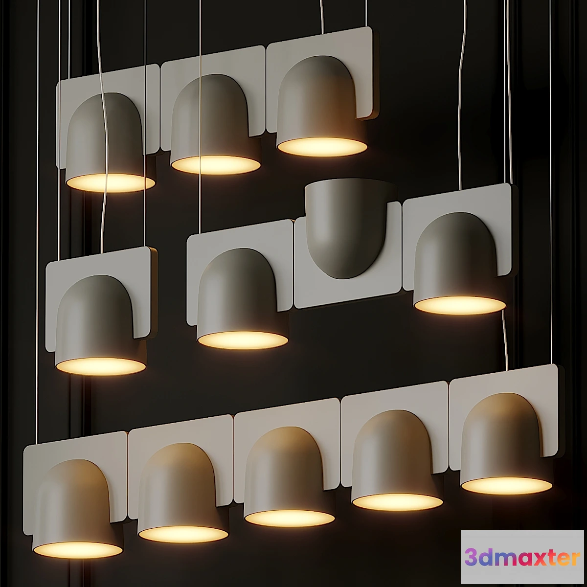 731244 - FontanaArte Igloo Suspension Lamps 4 Positions - No.2