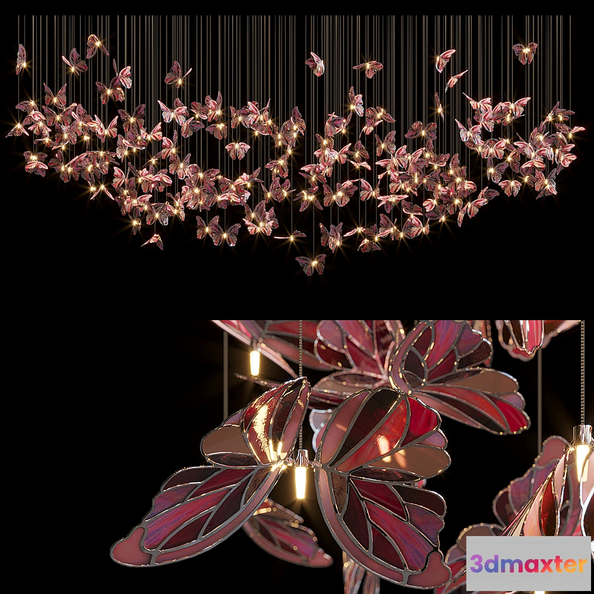 731624 - Light stained glass Vargov Design - Butterfly - No.4