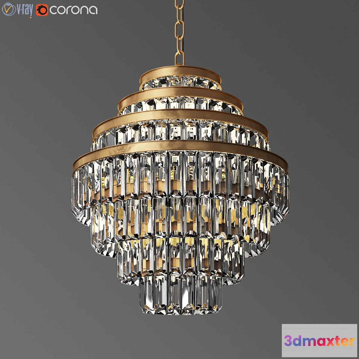 732052 - Alaine Crystal Medium Pendant RH - No.2