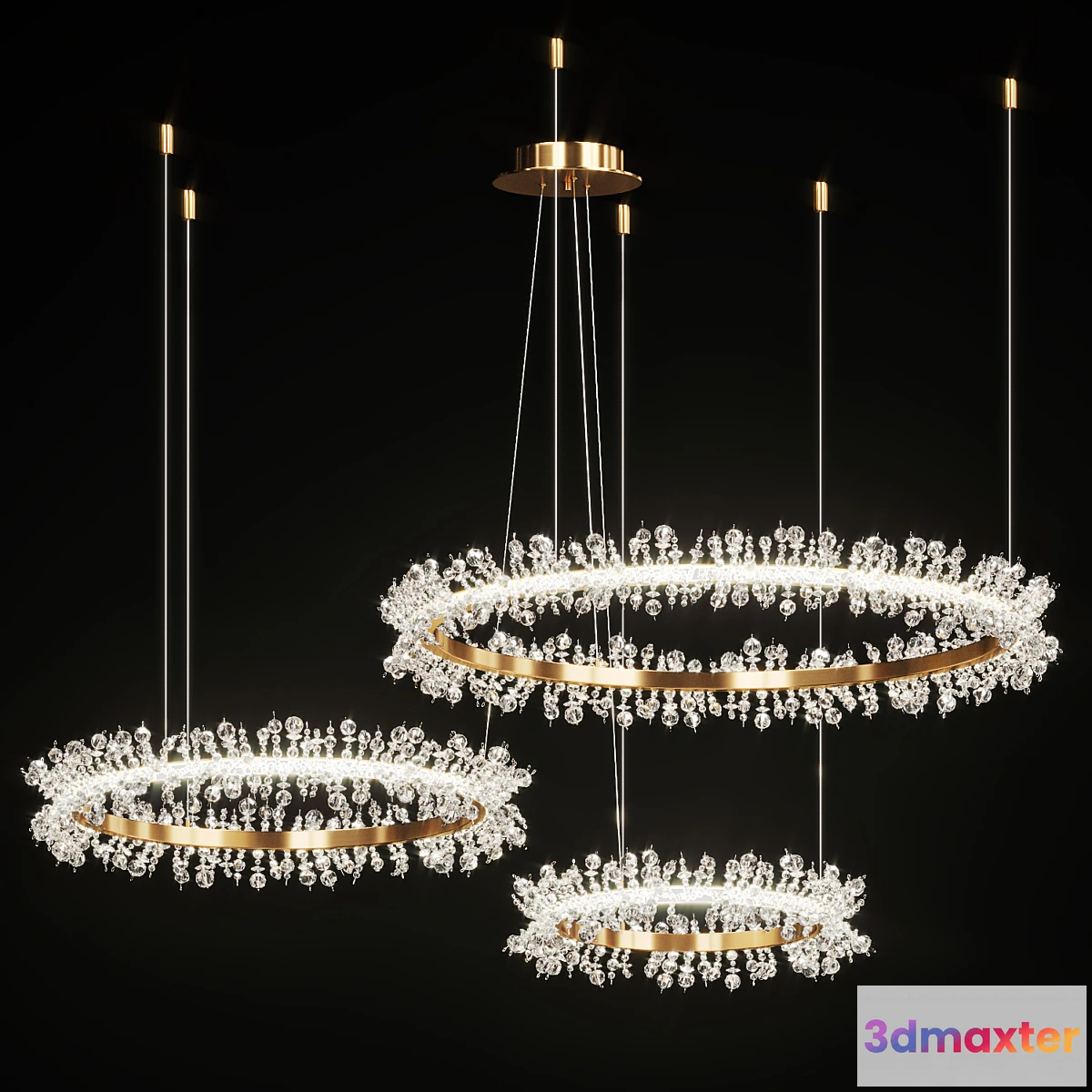 732171 - Crystal ring chandelier THERA Combination - No.2