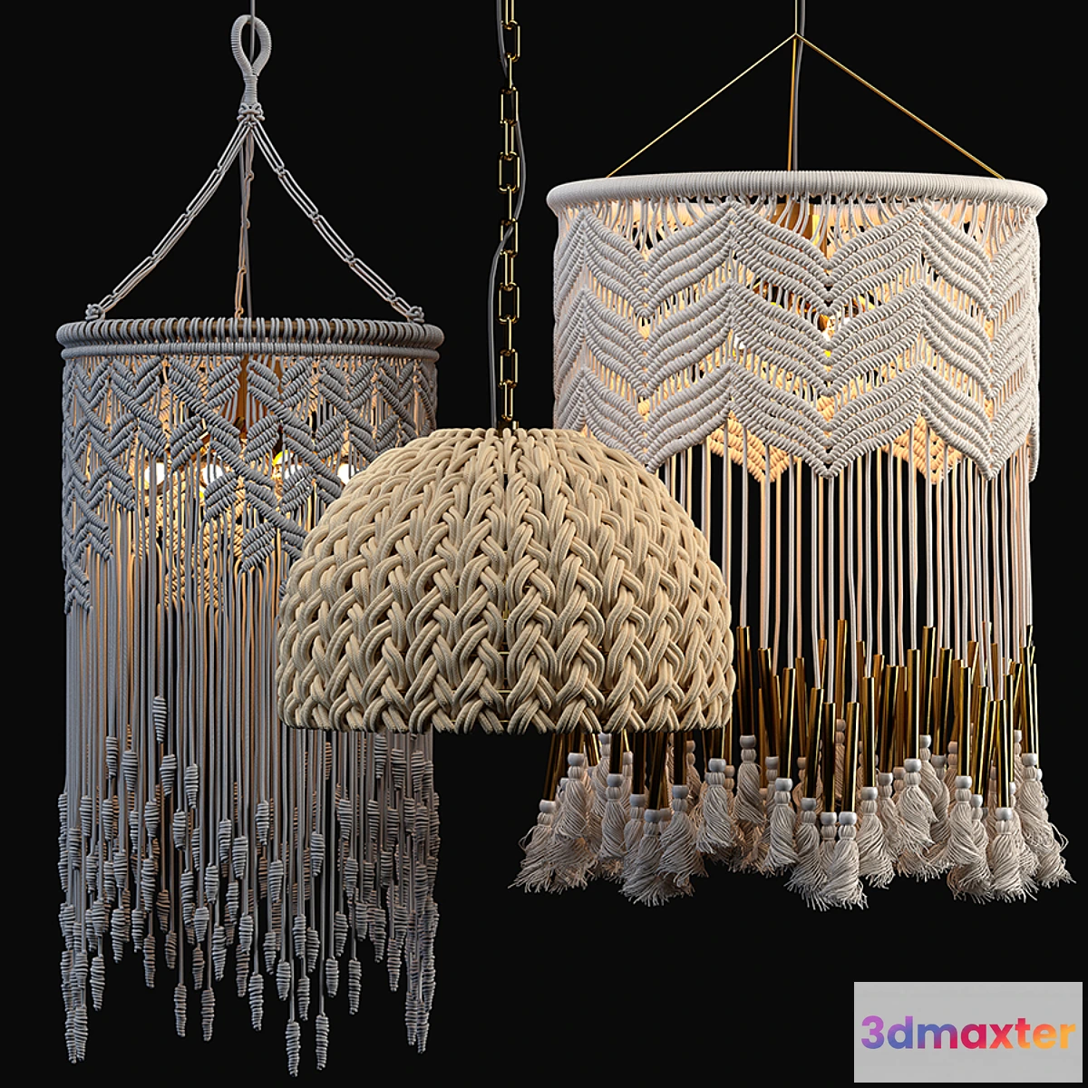 732499 - Macrame Pendant Lights - No.2