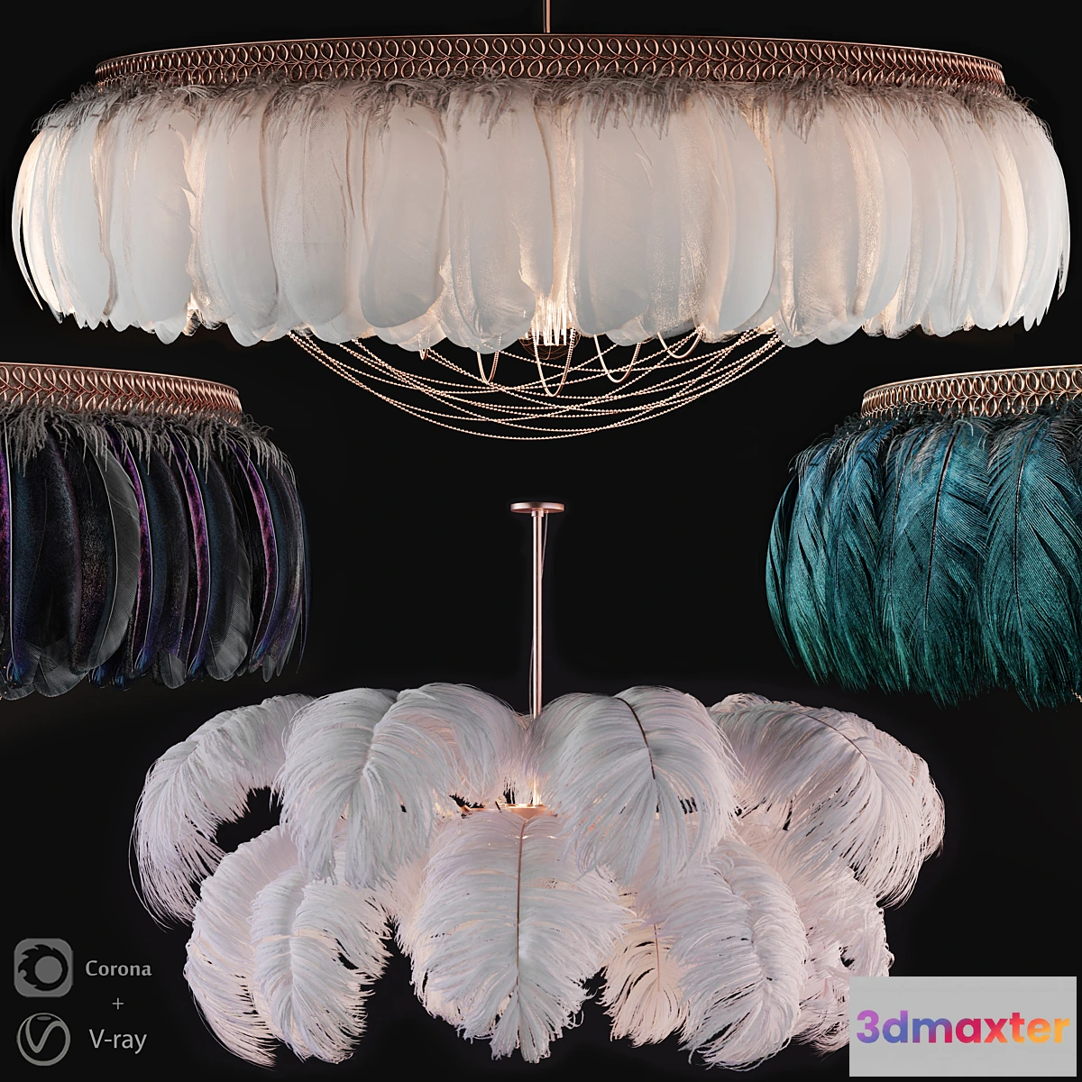 732601 - Feather modern chandeliers - No.3