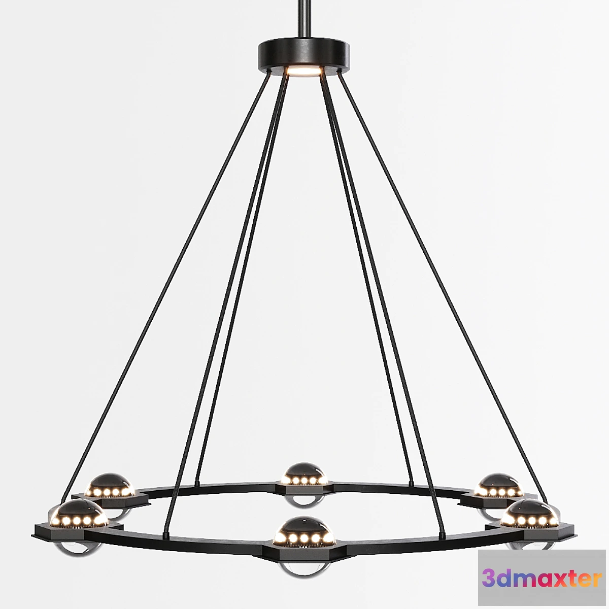 732759 - Restoration Hardware ECLATANT ROUND CHANDELIER 36 Black 1 - No.2