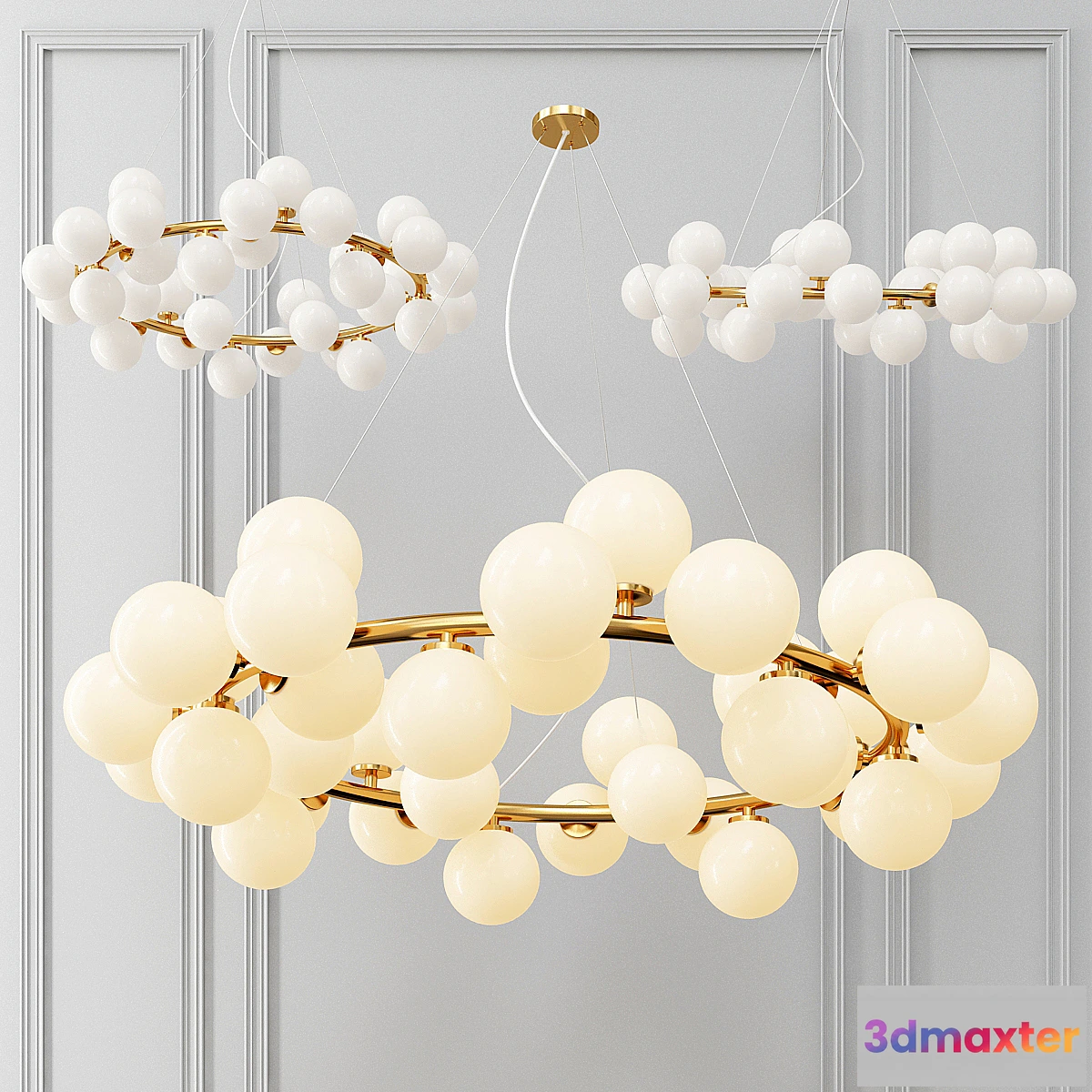 744111 - Milk Bubble Round chandelier - No.2