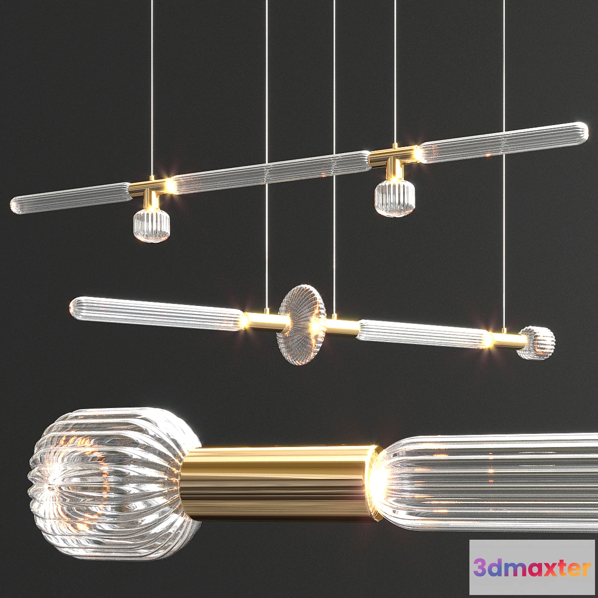 744523 - Cipher Linear S L Pendant by Lasvit - No.2