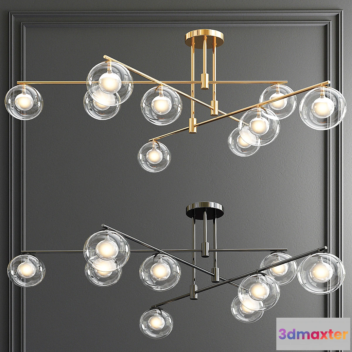 744563 - Orb Glass Shade Chandelier - No.2
