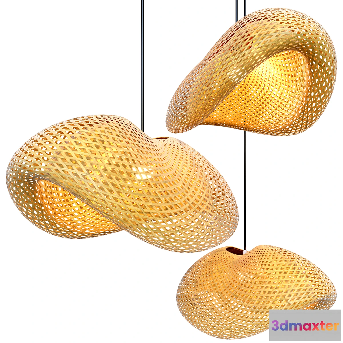 744591 - Nordic LED Wood Pendant Lamp Bamboo - No.2