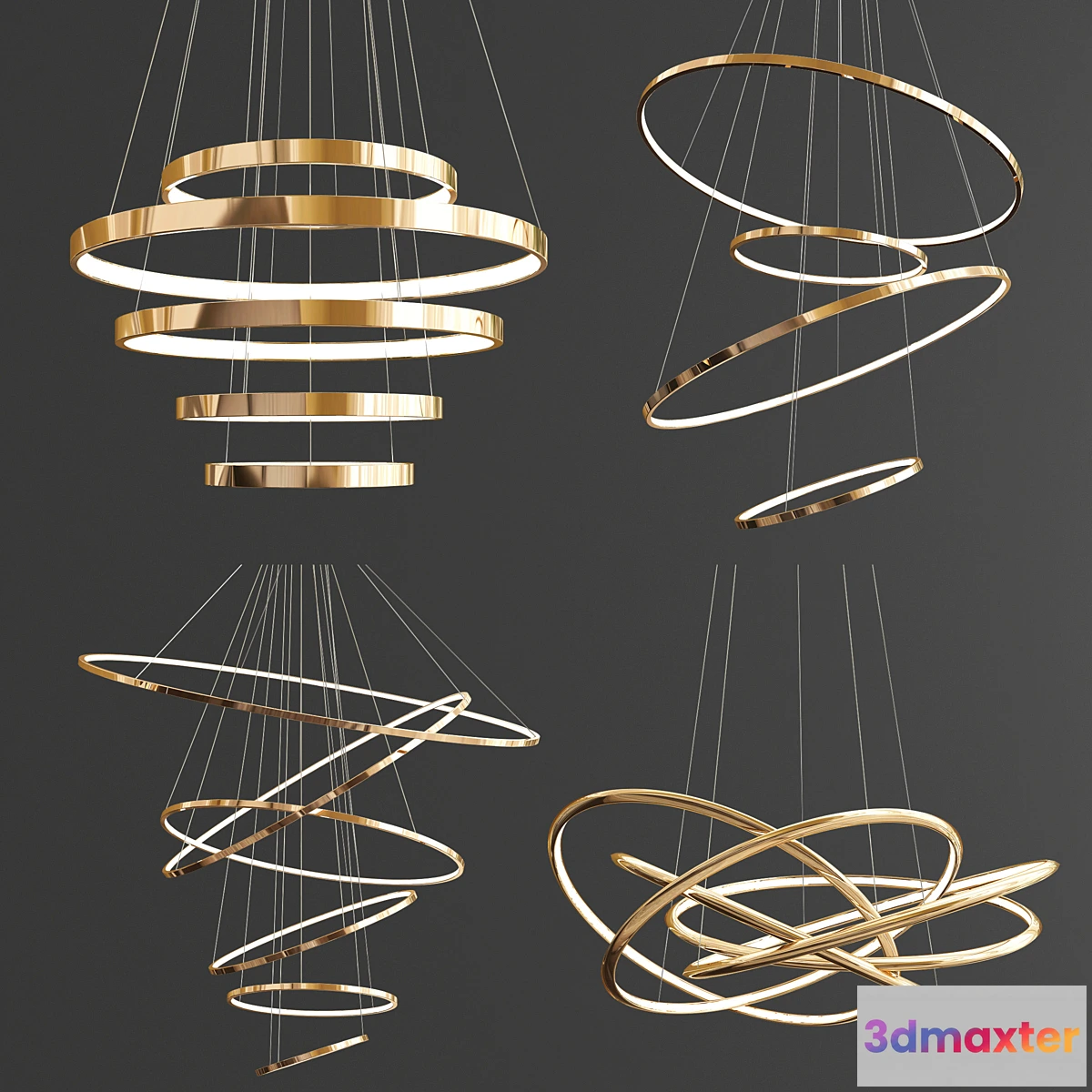 744673 - Four Exclusive Chandelier Collection_28 Rings - No.2