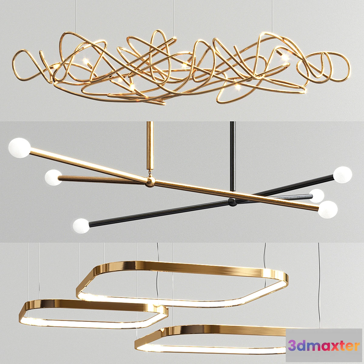 744903 - Apparatus Doodle Ring Chandelier - 3 type - No.2