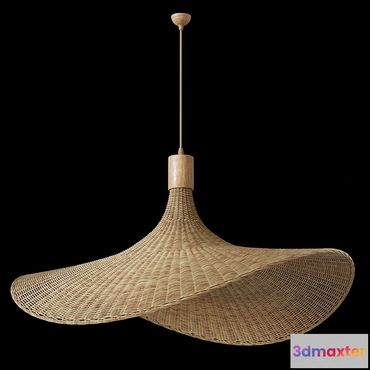 771083 - Hanging lamp - wicker hat - No.2