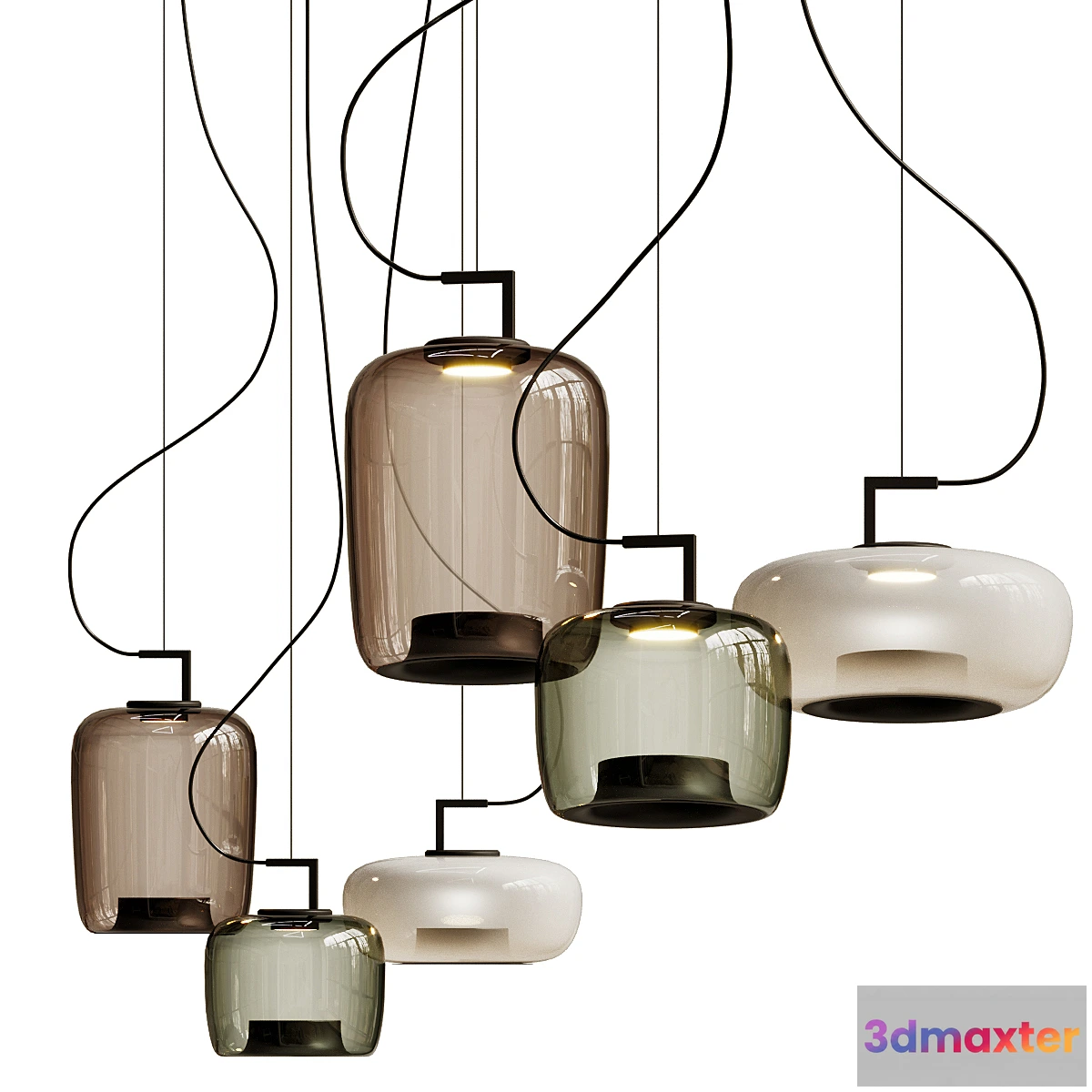 771199 - Brokis Brokisled Glass Pendant Lamp Double - No.2