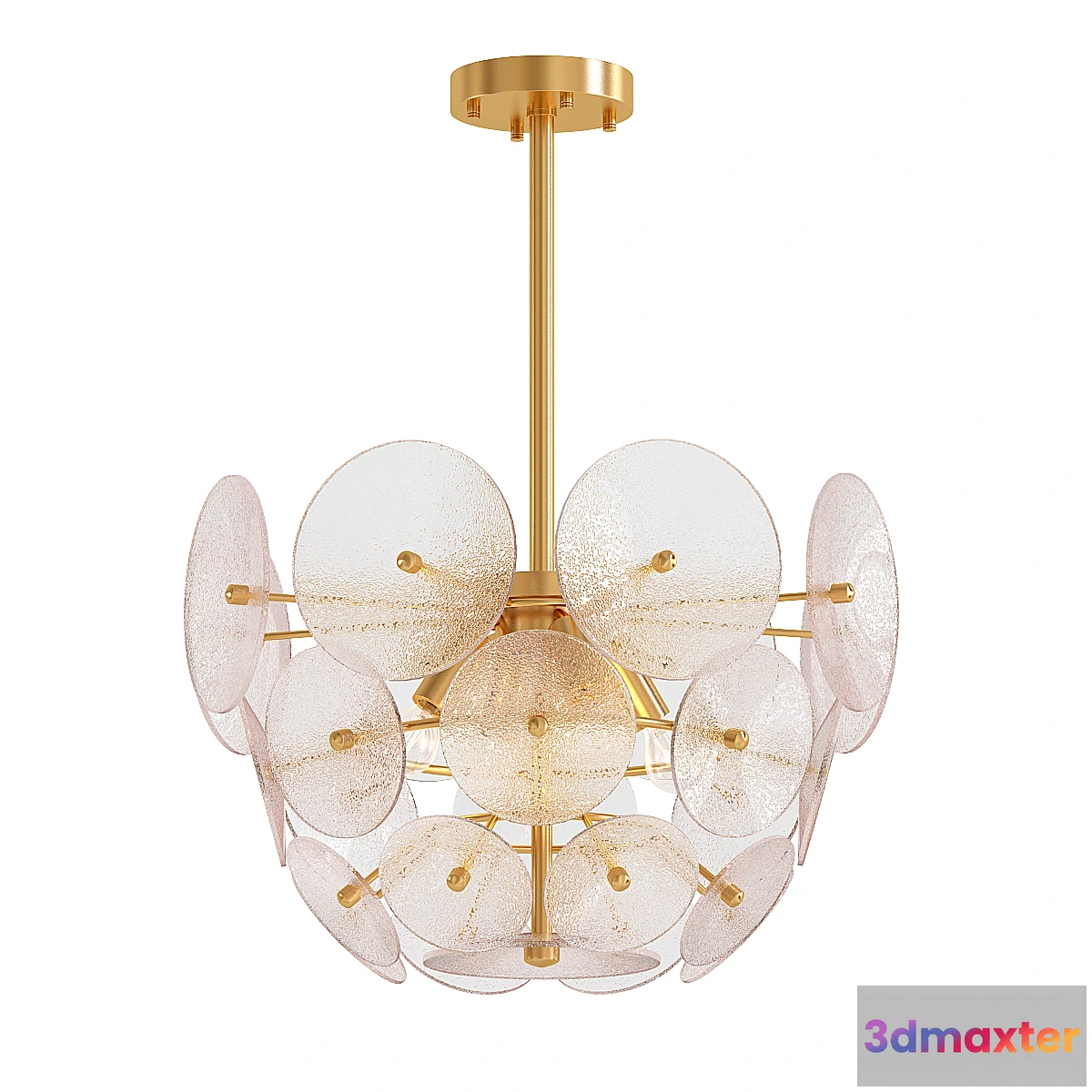771305 - Clear Glass Disc Chandelier