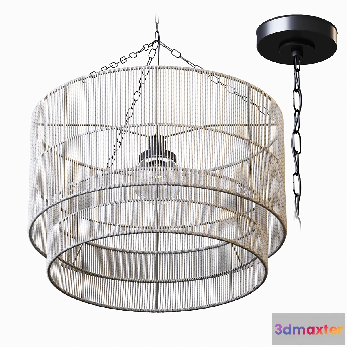 785326 - Palecek Tanner Outdoor Pendant Drum - No.2