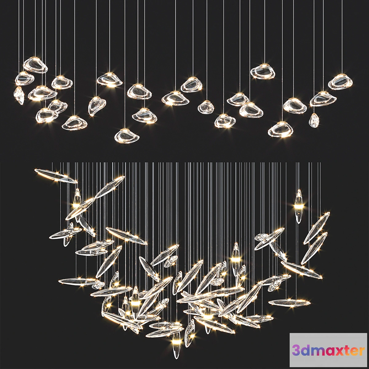 785358 - Ocher Droplight Chandelrers - No.2