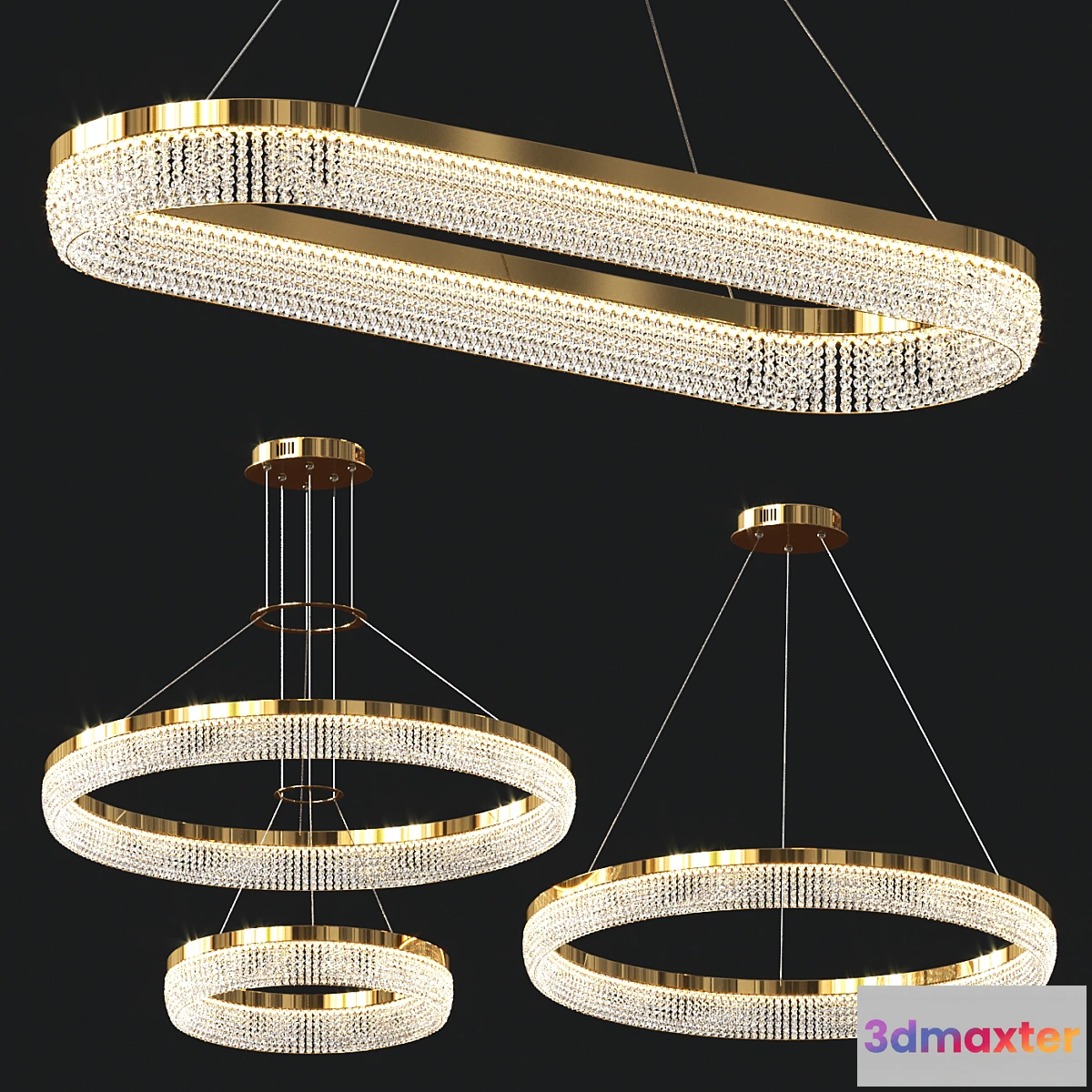 785542 - Crystal Ring Chandeliers - No.2