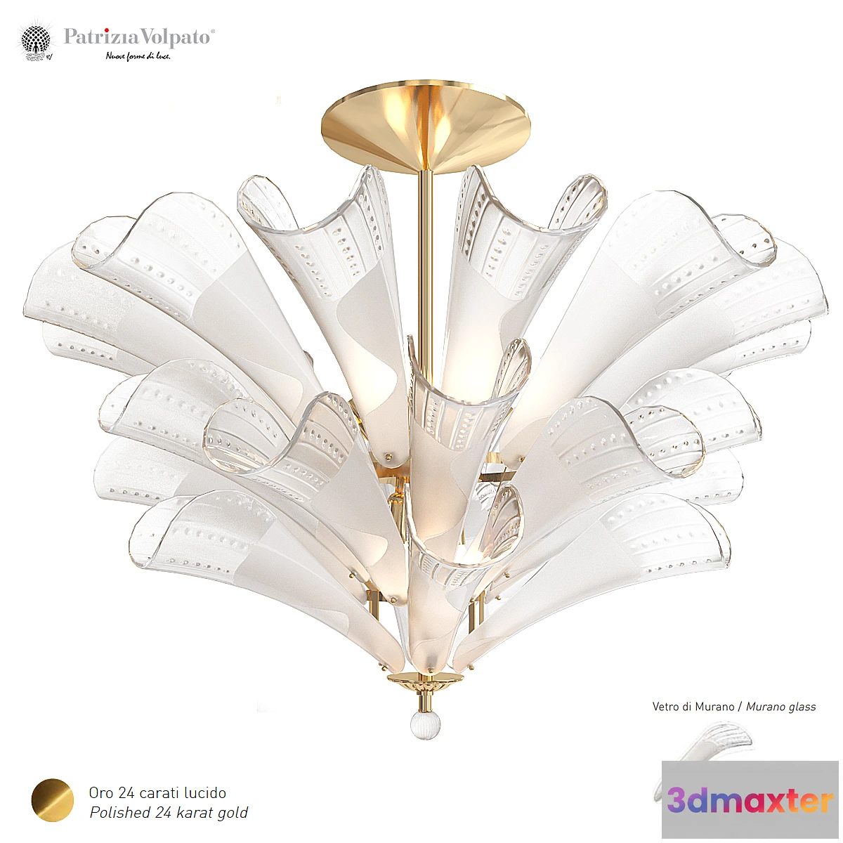 785594 - Chandelier Patrizia Volpato Petali 9007 PL3