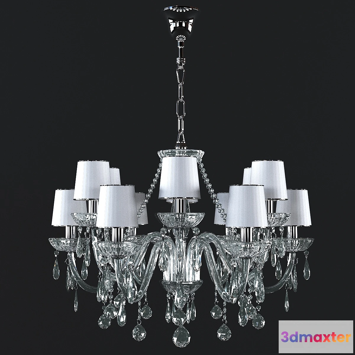 800514 - CHANDELIER FAVOURITE ROYAL 7189-12P-V2 Glass