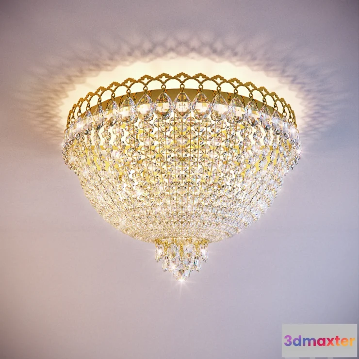 801158 - Crystal ceiling mounted light fixture