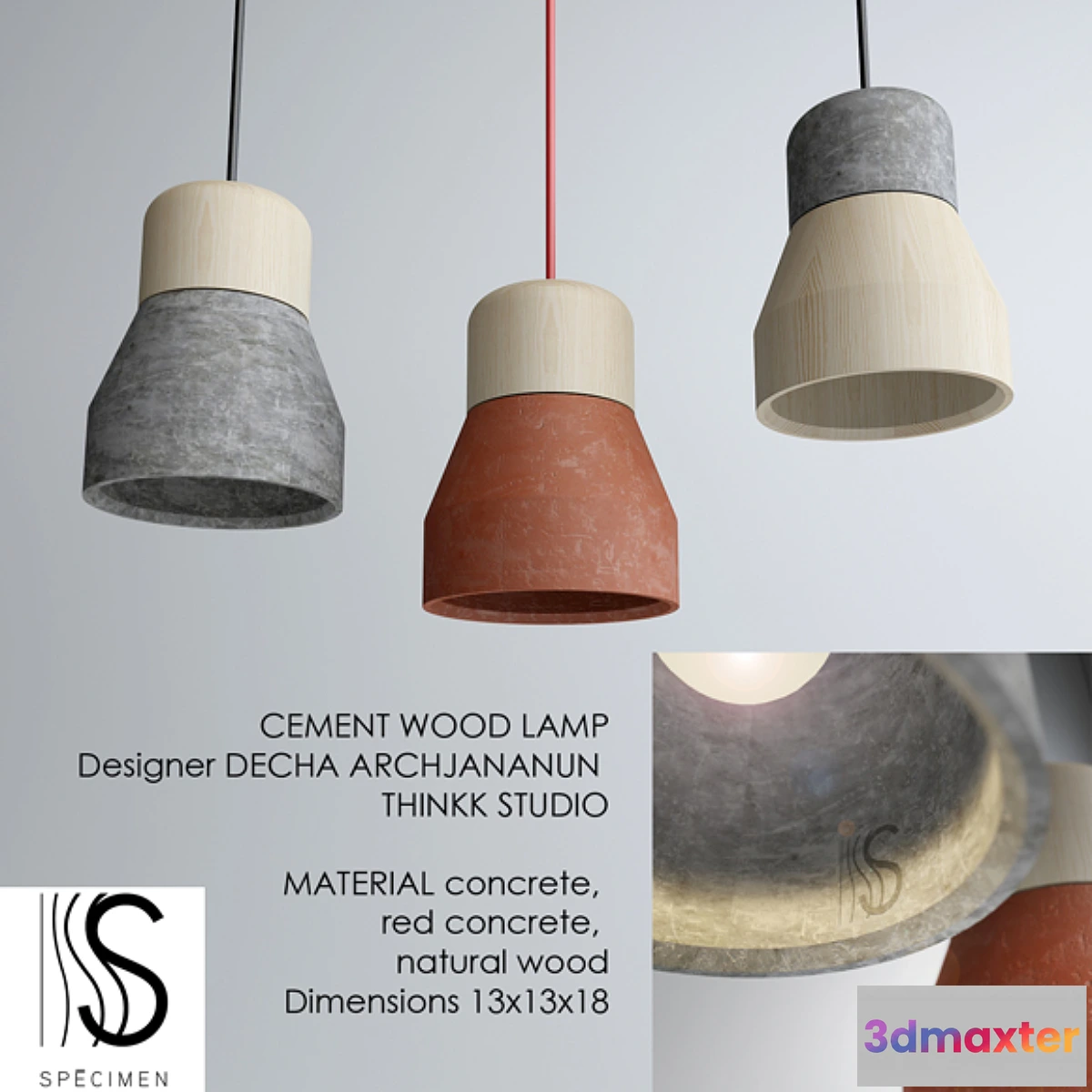 801268 - Cement Wood Lamp