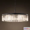 808718 - RH-YS CLEAR GLASS PRISM ROUND CHANDELIER 43