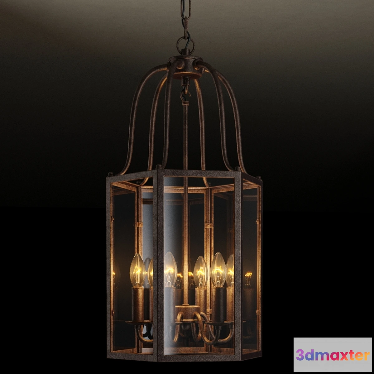 808972 - GRAMERCY HOME - LANTERN CHANDELIER CH028-6-ABG