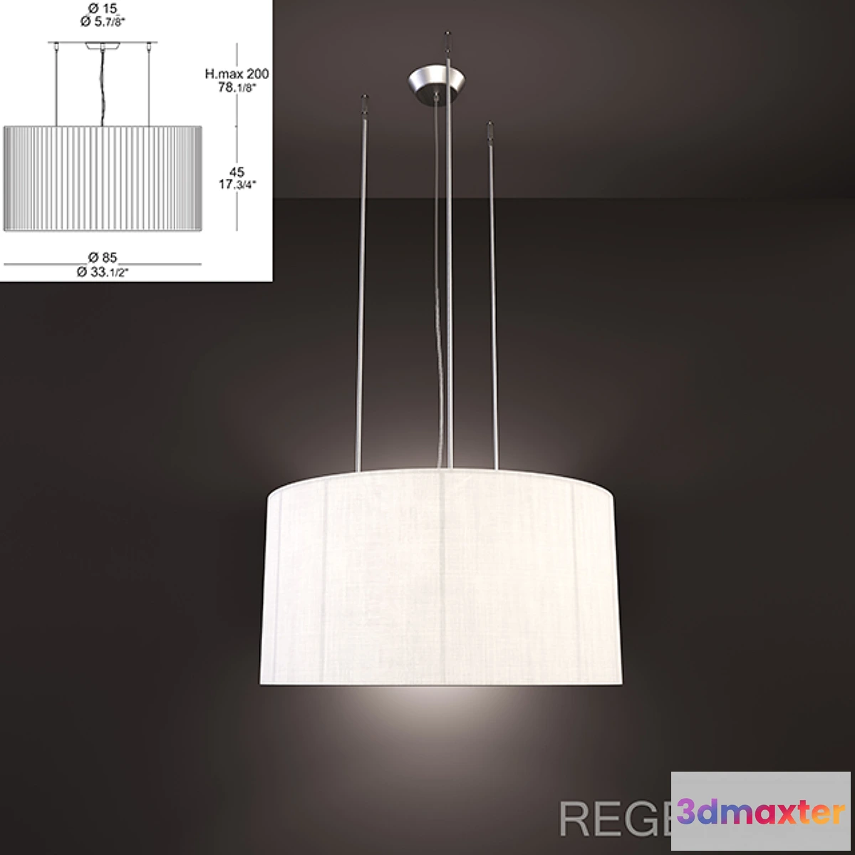 808998 - Hanging lamp Leucos REGENCY S