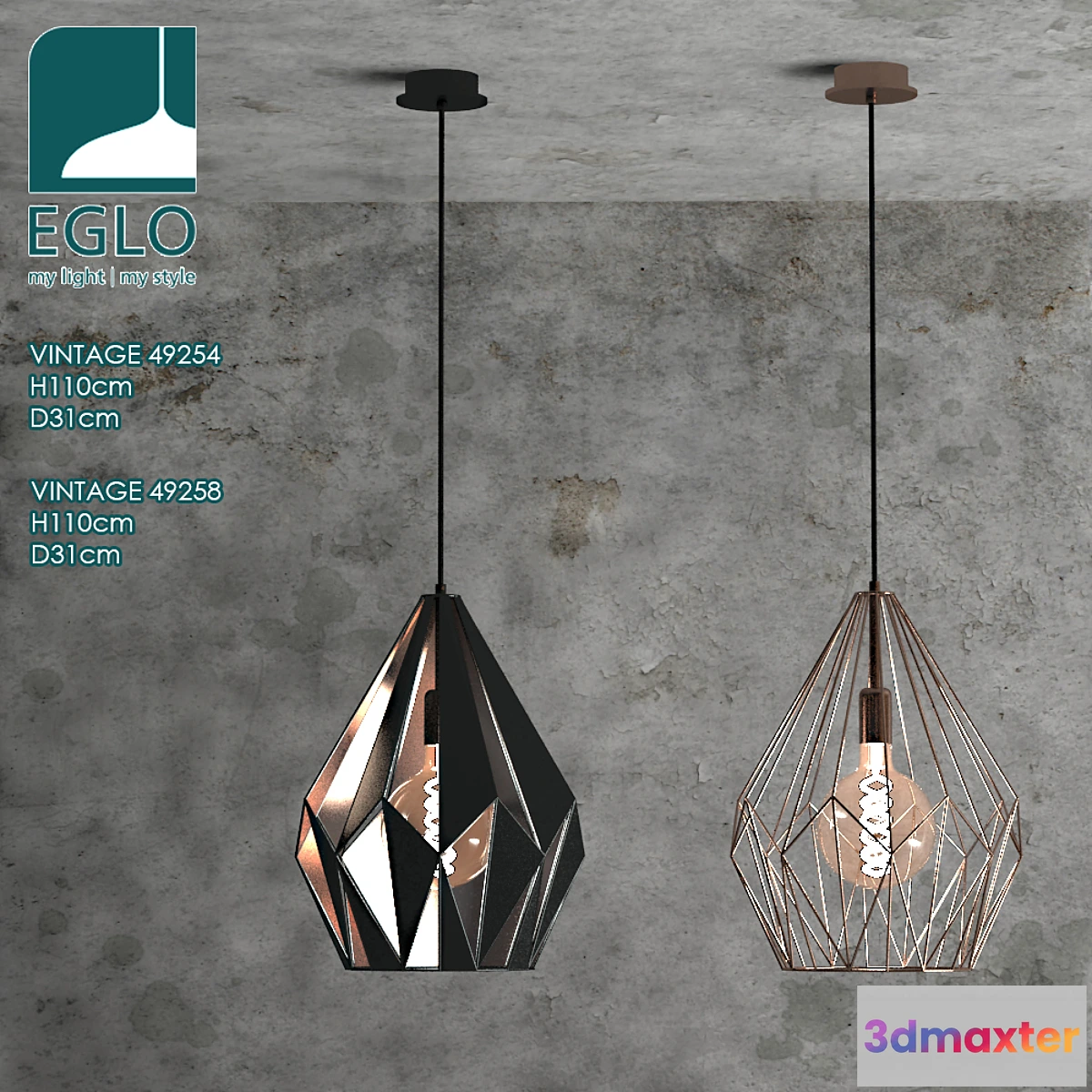 809040 - Chandelier EGLO Vintage 49254 49258