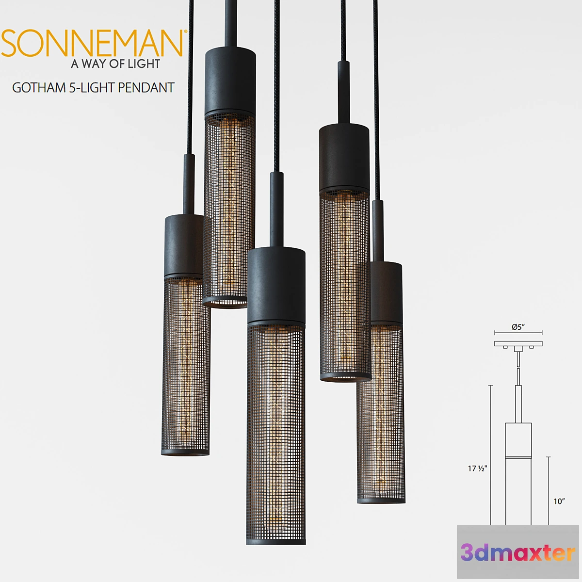 816432 - Sonneman Gotham 5-Light Pendant - No.2