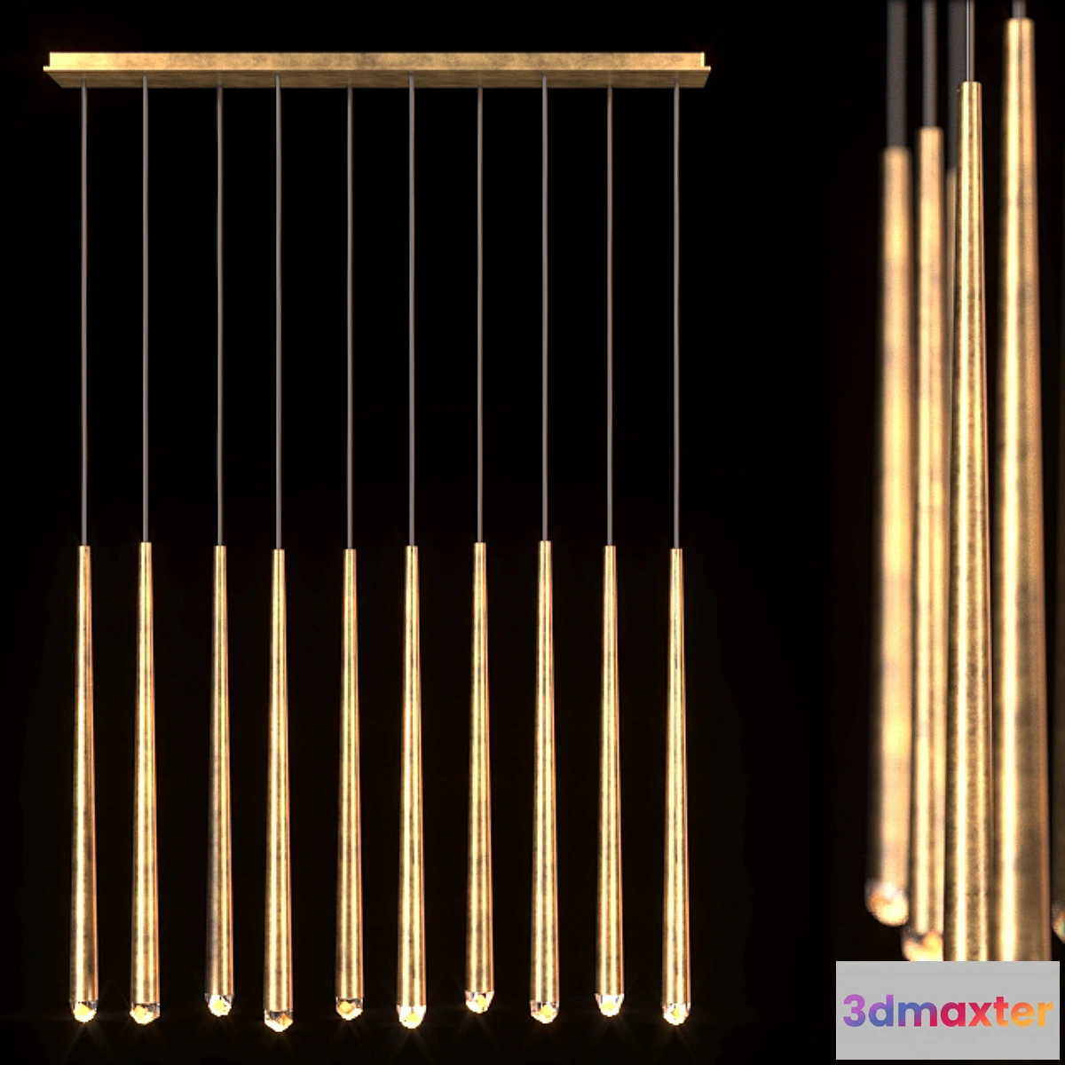 816496 - Suspension Restoration Hardware Aquitane Linear chandelier 48 - No.2