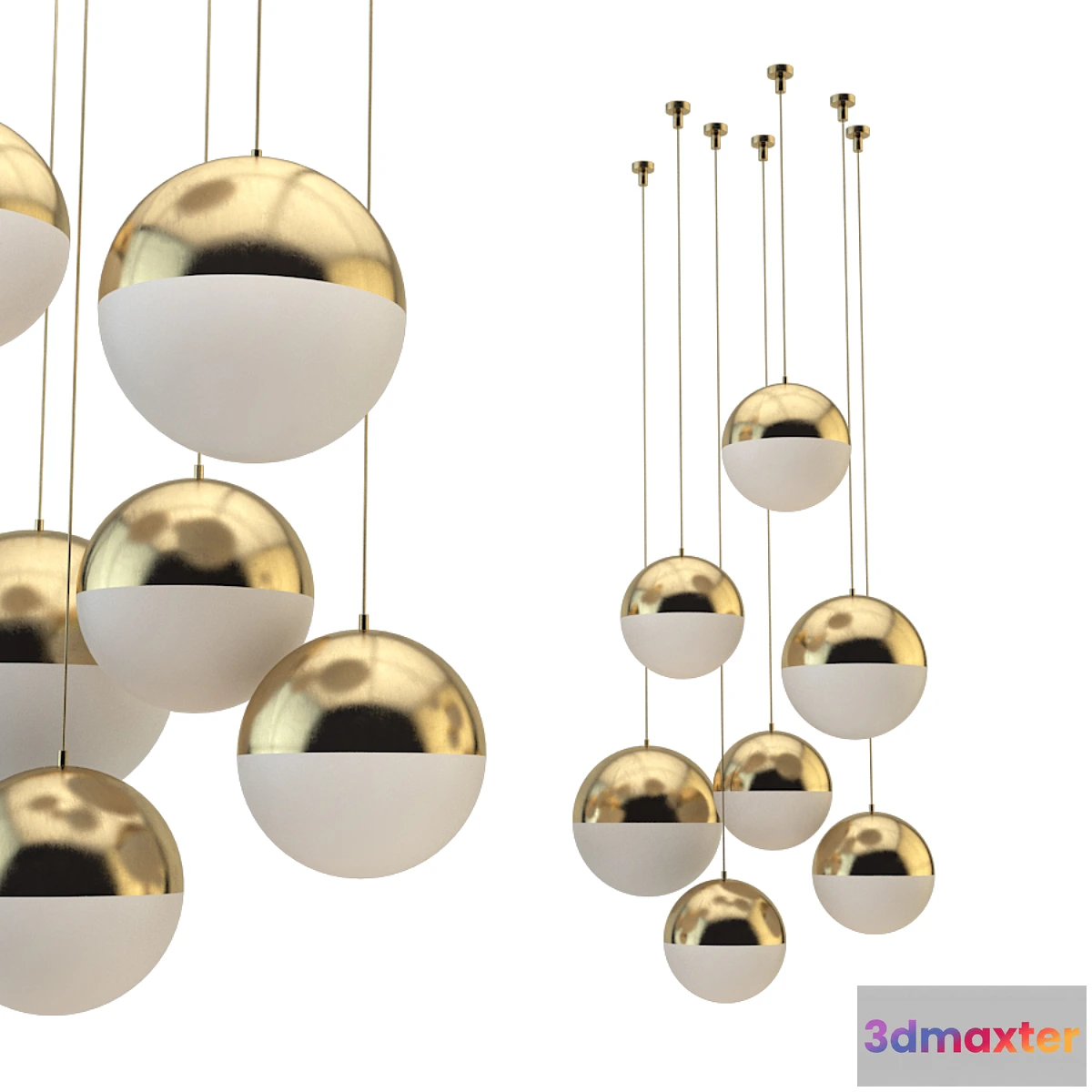 816724 - CEDAR & MOSS GLOBE 6 SET GOLD - No.3