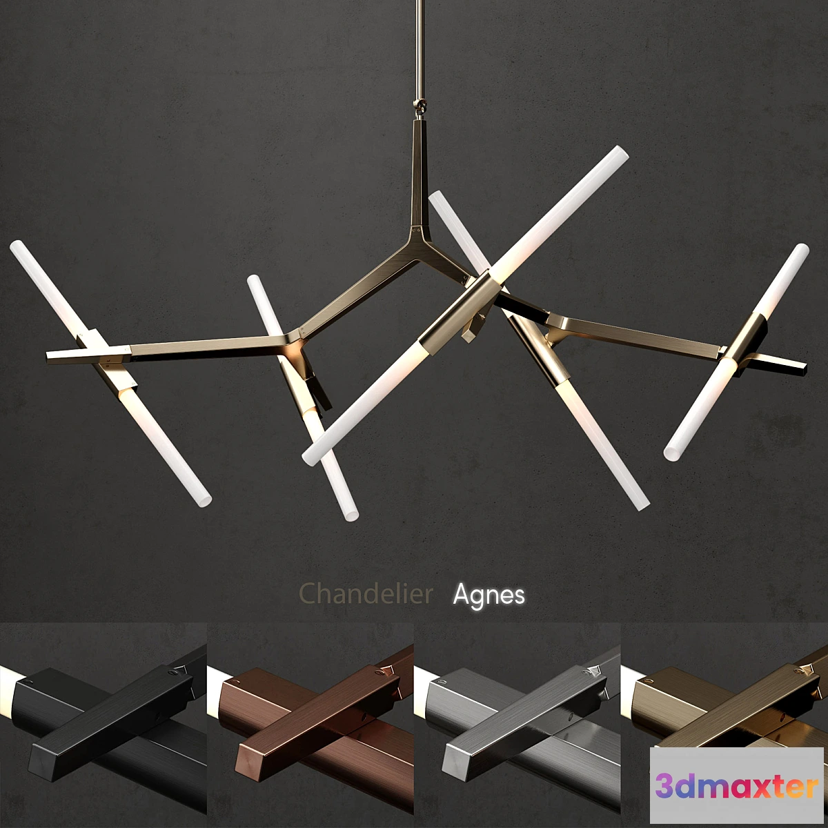 816812 - Chandelier Agnes 10 lights 4 colors