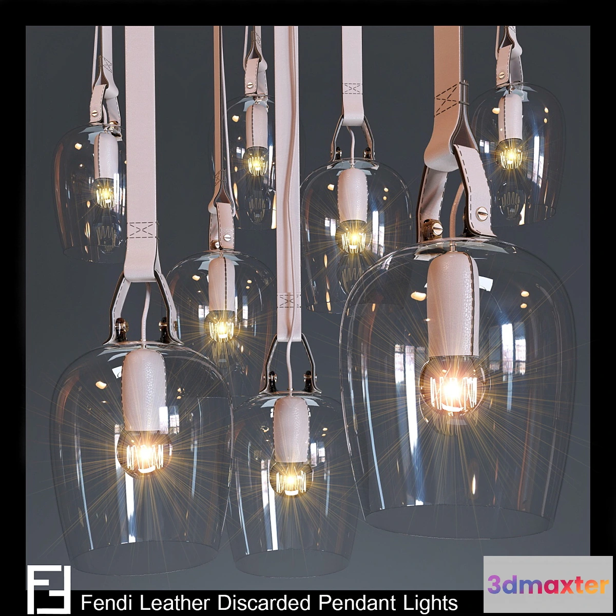 821284 - Fendi Leather Discarded Pendant Lights - No.3