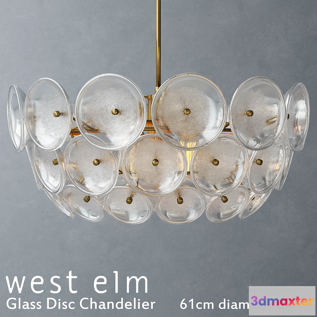 821314 - West elm - Glass Disc Chandelier